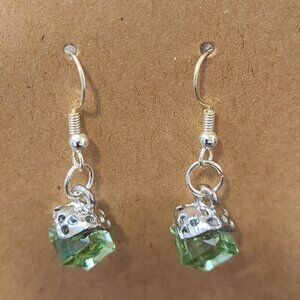 Handcrafted Green Dangle Drop Earrings NEW Ladies Fashion Casual Going Out Party